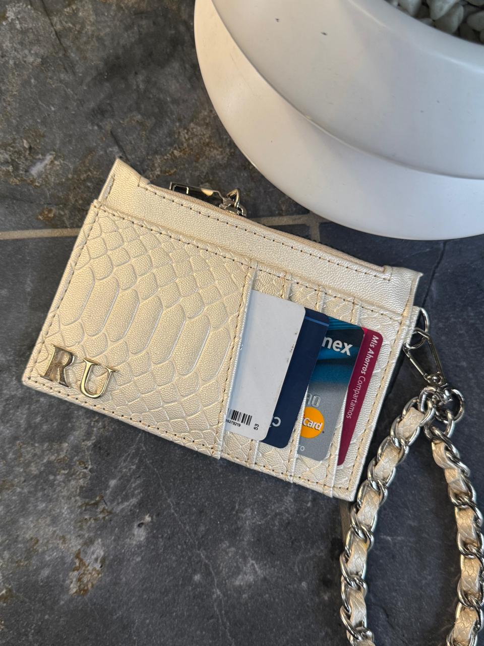 TARJETERO/MONEDERO PREMIUM VIBORA PERLA