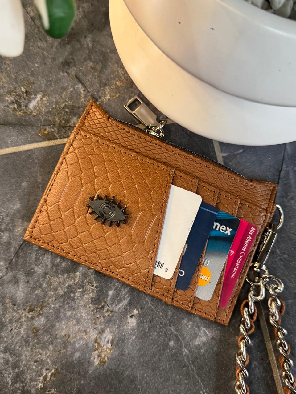 TARJETERO/MONEDERO PREMIUM VIBORA CAMEL