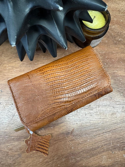 CARTERA PORTUGAL 100% PIEL MIEL LIZAR