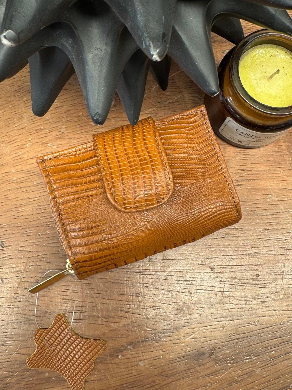 CARTERA LISBOA 100% PIEL MIEL LIZAR