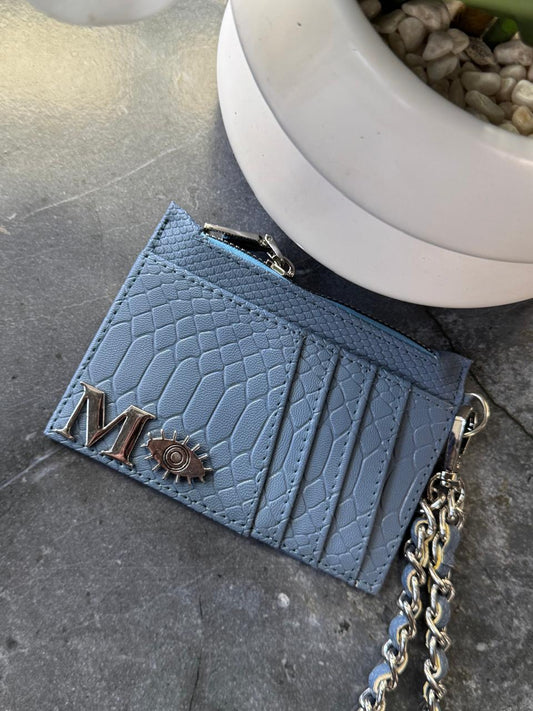 TARJETERO/MONEDERO PREMIUM AZUL MEZCLILLA
