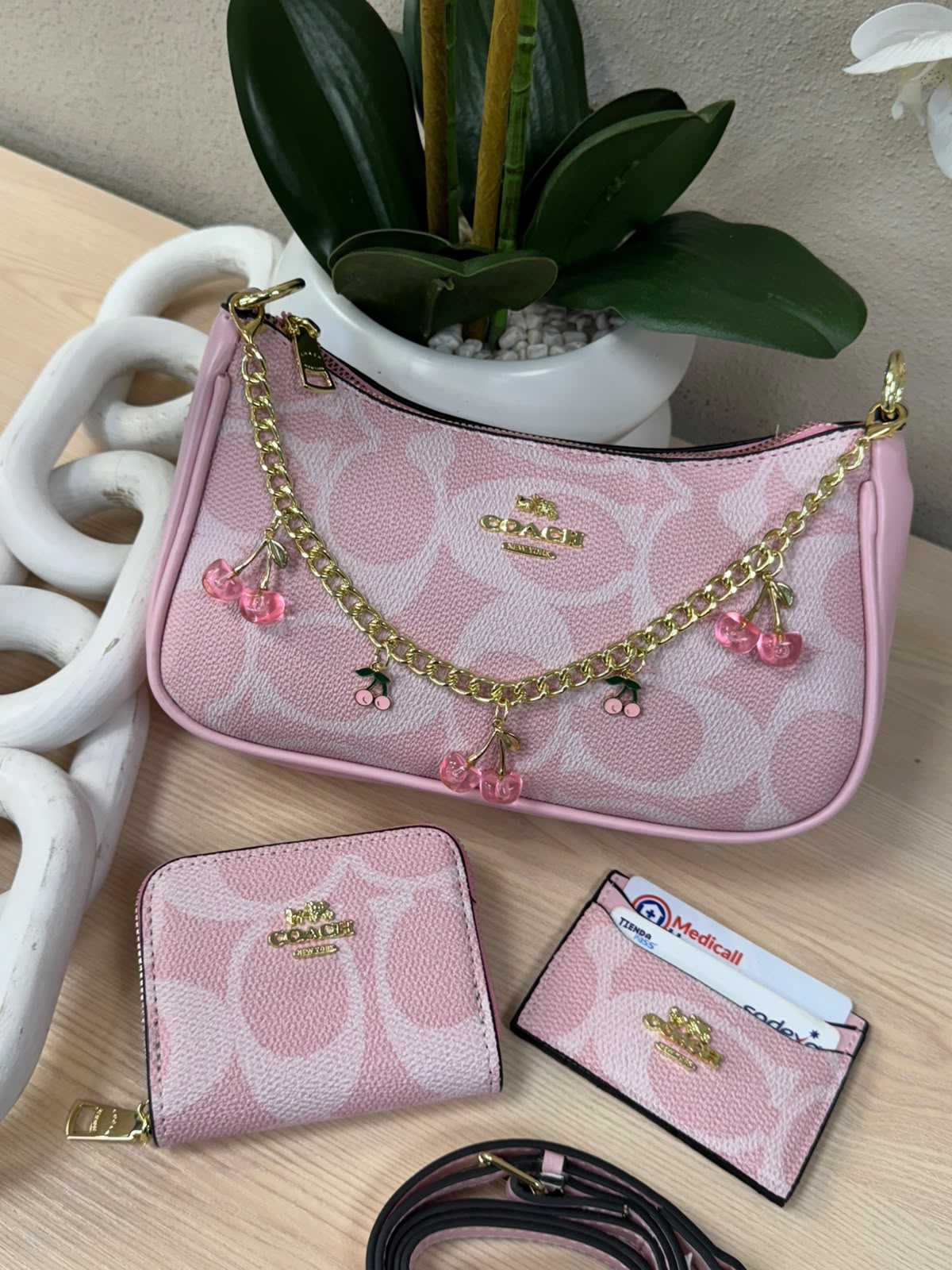 KIT COACH 3.0 BOLSO ROSA PASTEL