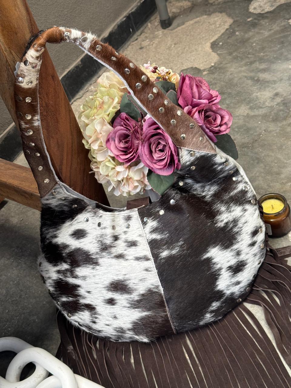 BOLSO MONTANA PELO Y BARBAS CHOCOLATE