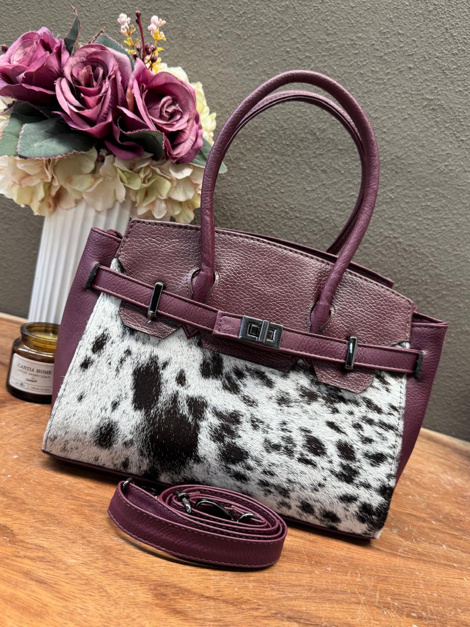 BOLSO BIRKIN MEDIANA DE PELO VINO
