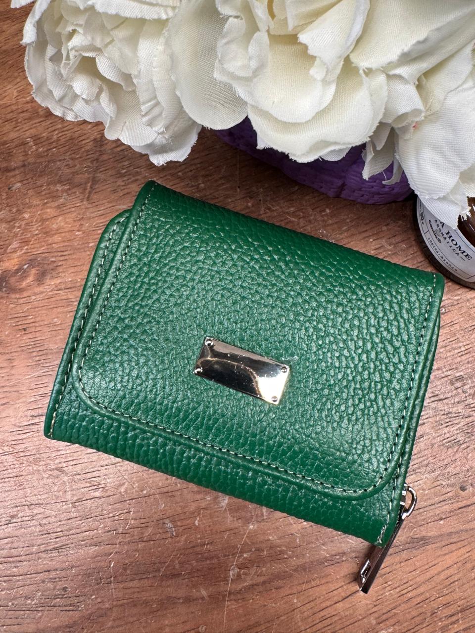 CARTERA PIEL KENYA VERDE FLOTER