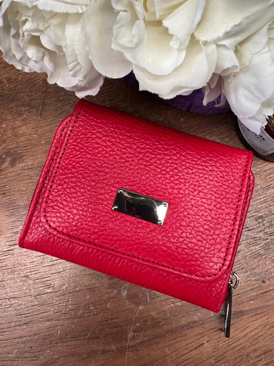 CARTERA PIEL KENYA ROJO FLOTER