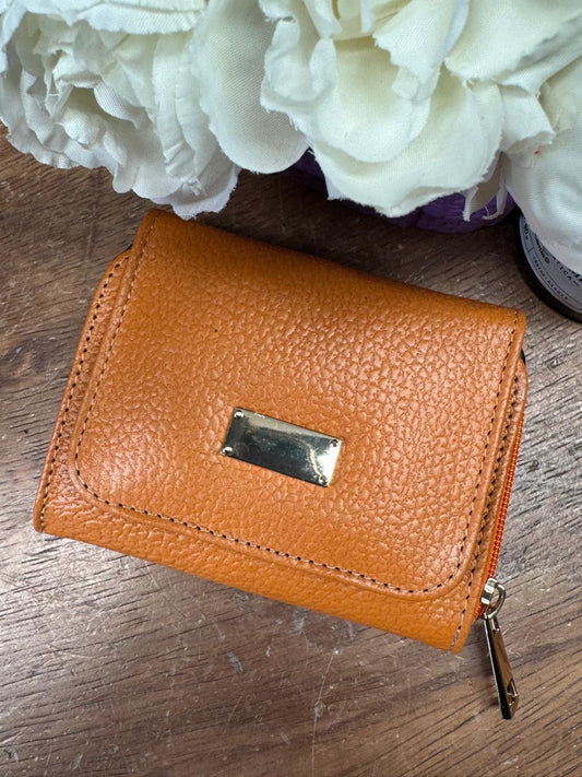 CARTERA PIEL KENYA NARANJA FLOTER