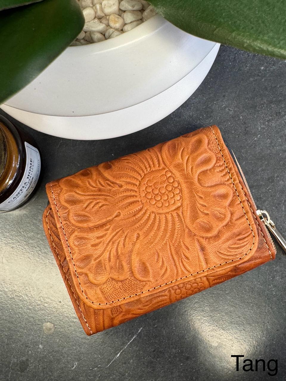 CARTERA PIEL KENYA TANG FLORES