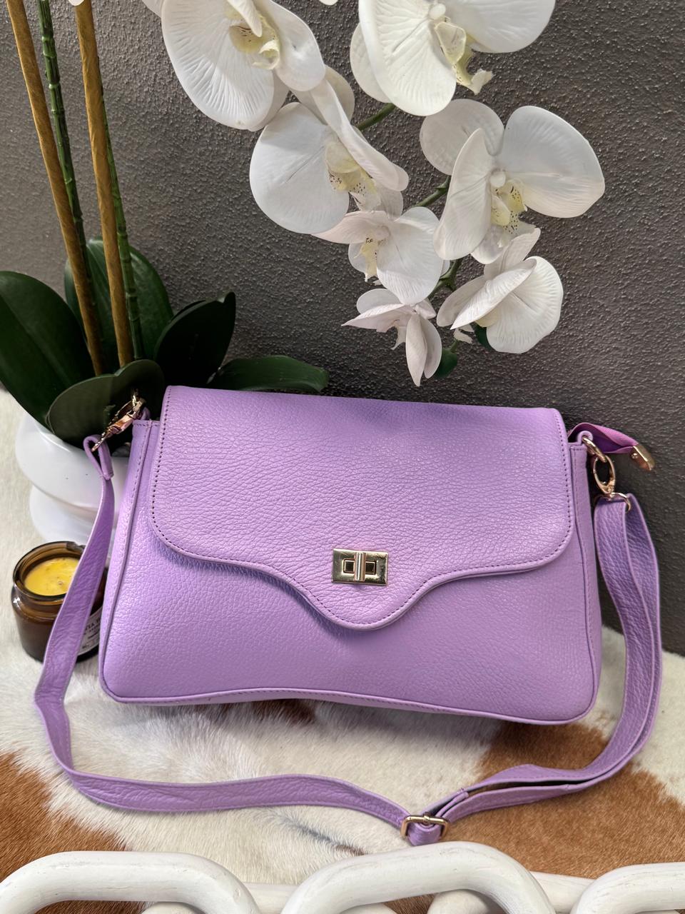 BOLSO 100% PIEL IRAK COLOR LILA
