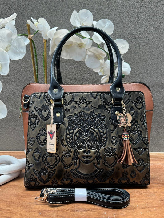 DB GDE FLORENCIA FRIDA NEGRO/DORADO