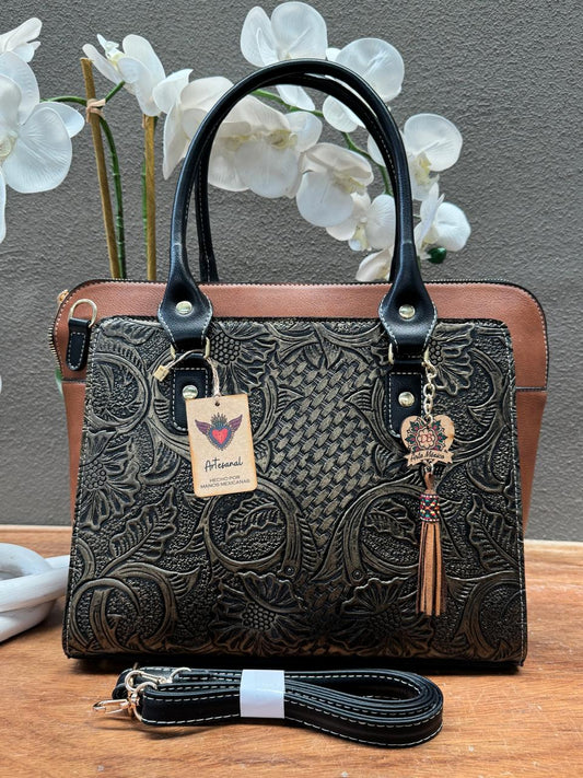 DB GDE FLORENCIA FLORES NEGRO/DORADO