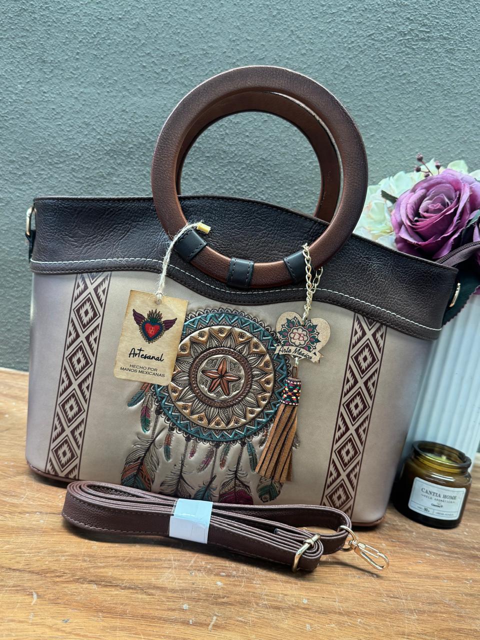 DB GDE BOLSA ARO ATRAPASUEÑOS COLOR CAFE