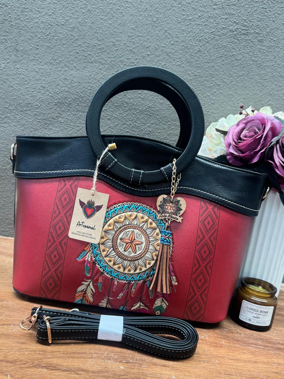 DB GDE BOLSA ARO ATRAPASUEÑOS COLOR ROJO/NEGRO