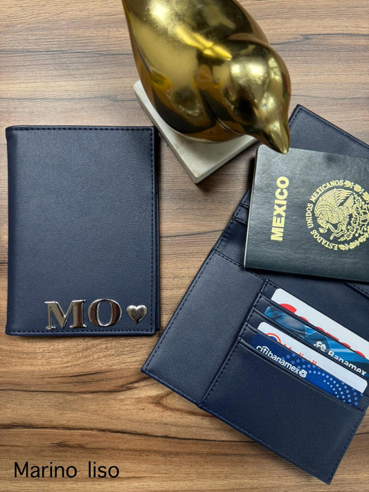 PORTAPASAPORTE IND AZUL MARINO LISO