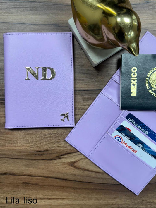 PORTAPASAPORTE IND LILA LISO