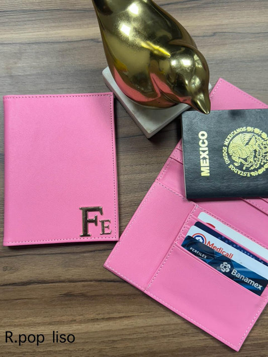 PORTAPASAPORTE IND ROSA POP LISO