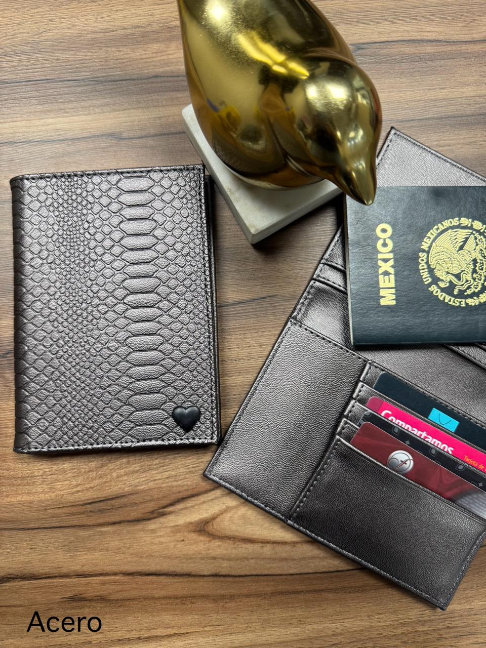 PORTAPASAPORTE IND METAL ACERO