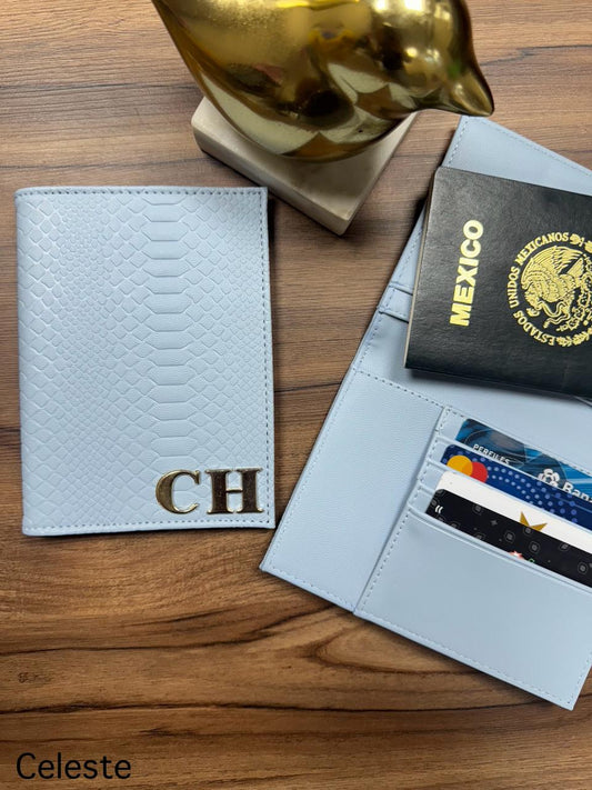 PORTAPASAPORTE IND. AZUL CELESTE