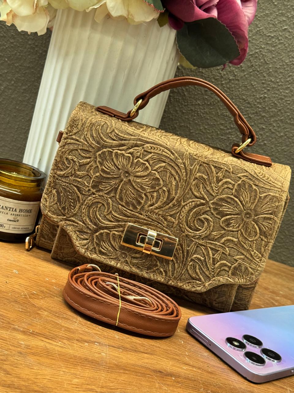 PORTACEL CINCELADO FRIDA PRIMAVERA KHAKI AVEJENTADO