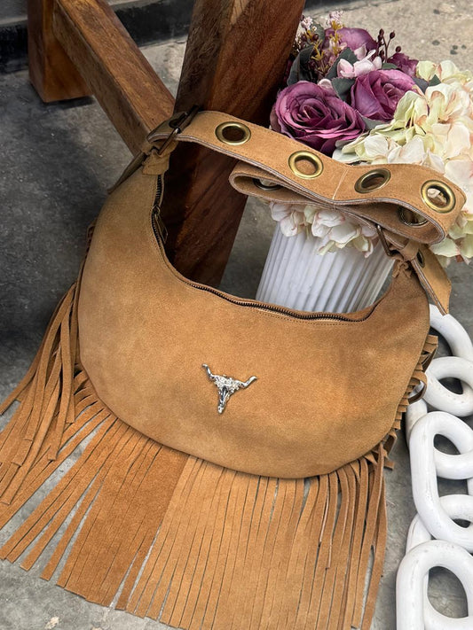 BOLSO BOHO CHIC BARBAS MIEL