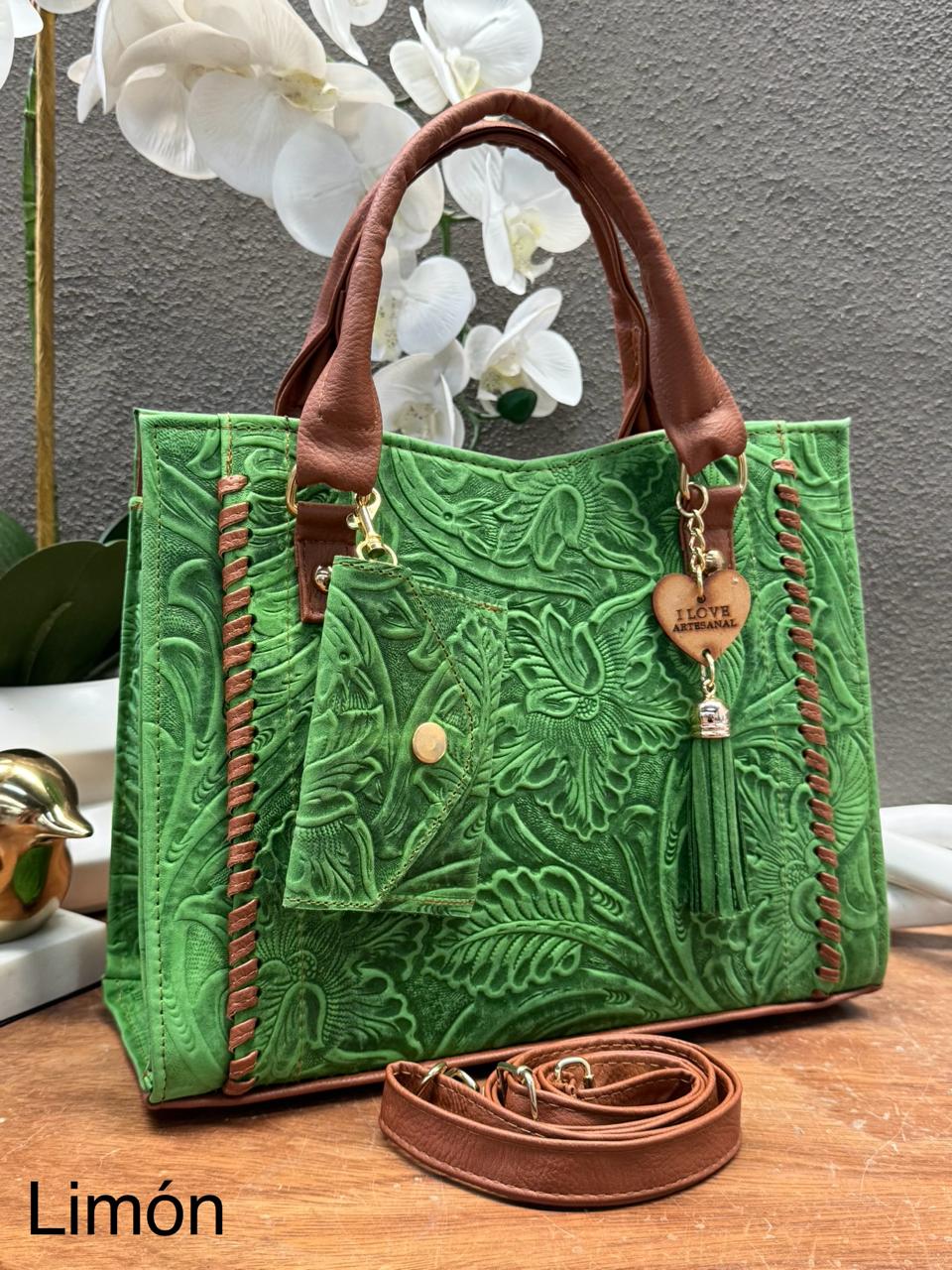 DUO CAROL PIEL CINCELADO COLOR LIMON