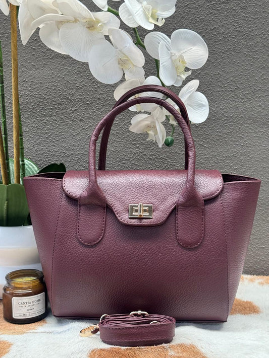 BOLSO 100% PIEL CHERNOBYL COLOR VINO