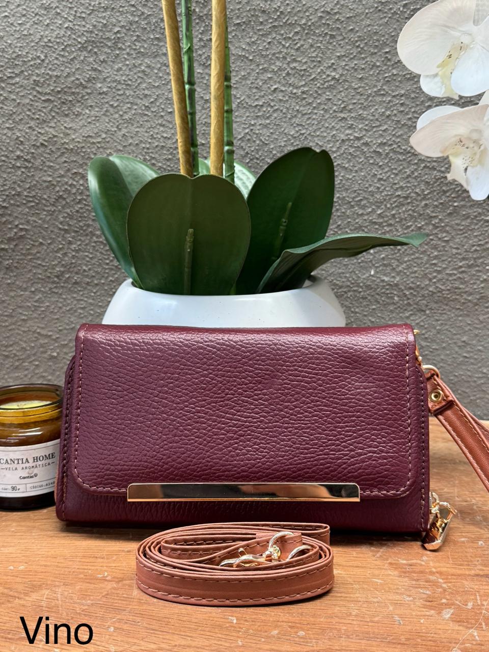 CARTERA CINCELADA ANA FLOTER VINO