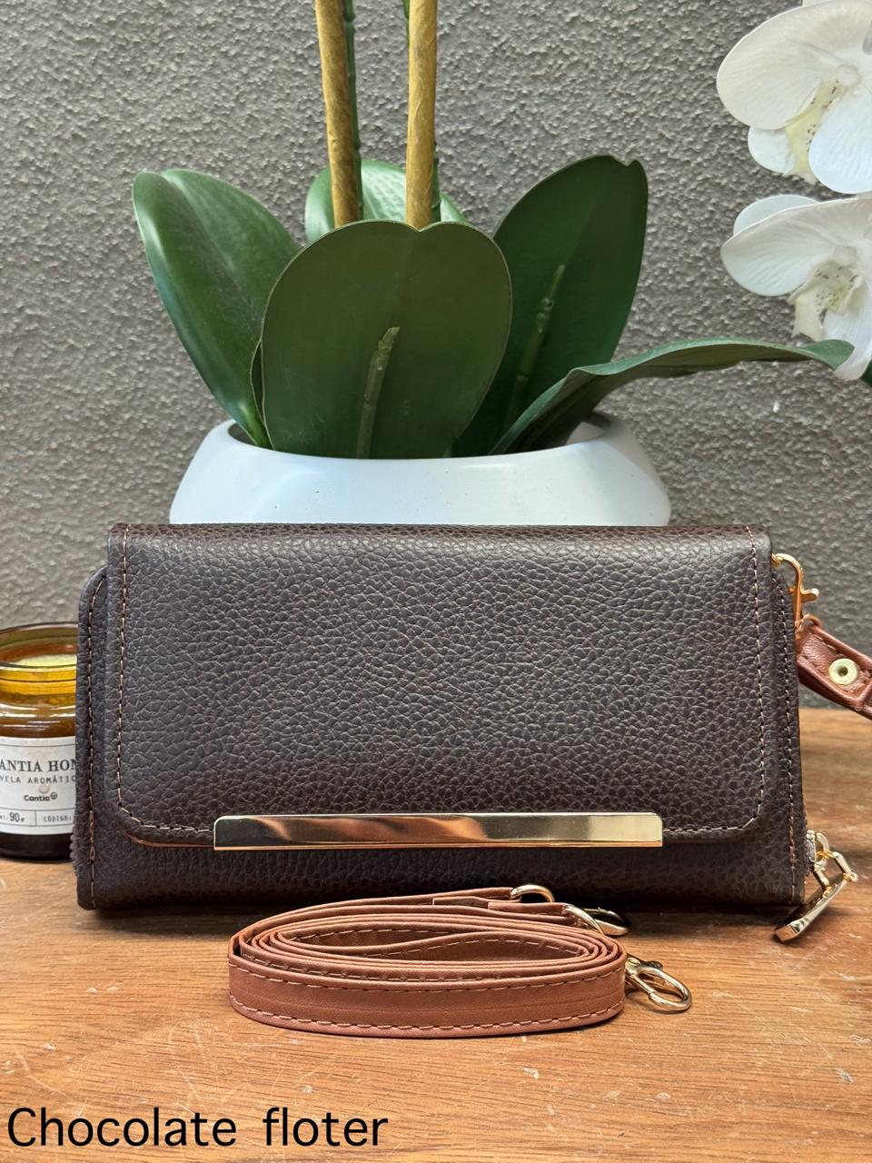 CARTERA CINCELADA ANA FLOTER CHOCOLATE