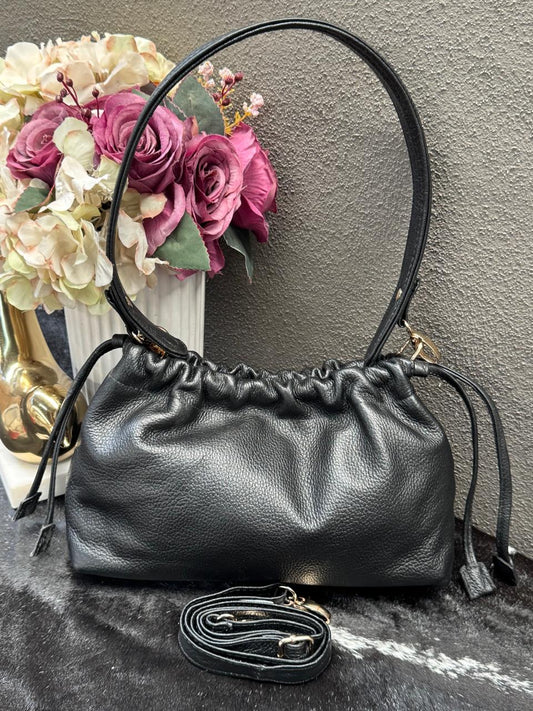 BOLSO 100% PIEL ESTONIA COLOR NEGRO