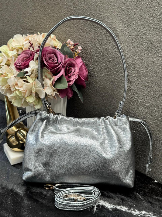 BOLSO 100% PIEL ESTONIA COLOR ANTIMONIO