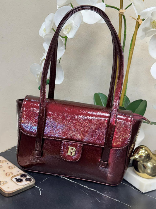 BOLSO PREPPY COCO VINO CHAROL ARRUGADO