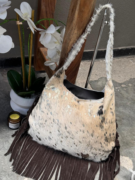 BOLSA ALYSSA PINTADA BARBAS CAFE