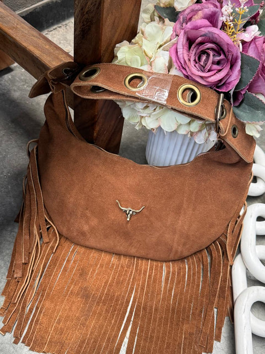 BOLSO BOHO CHIC BARBAS CAMEL