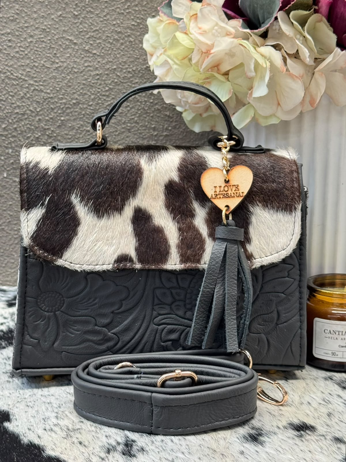 CROSSBODY DELIA PELO NEGRO