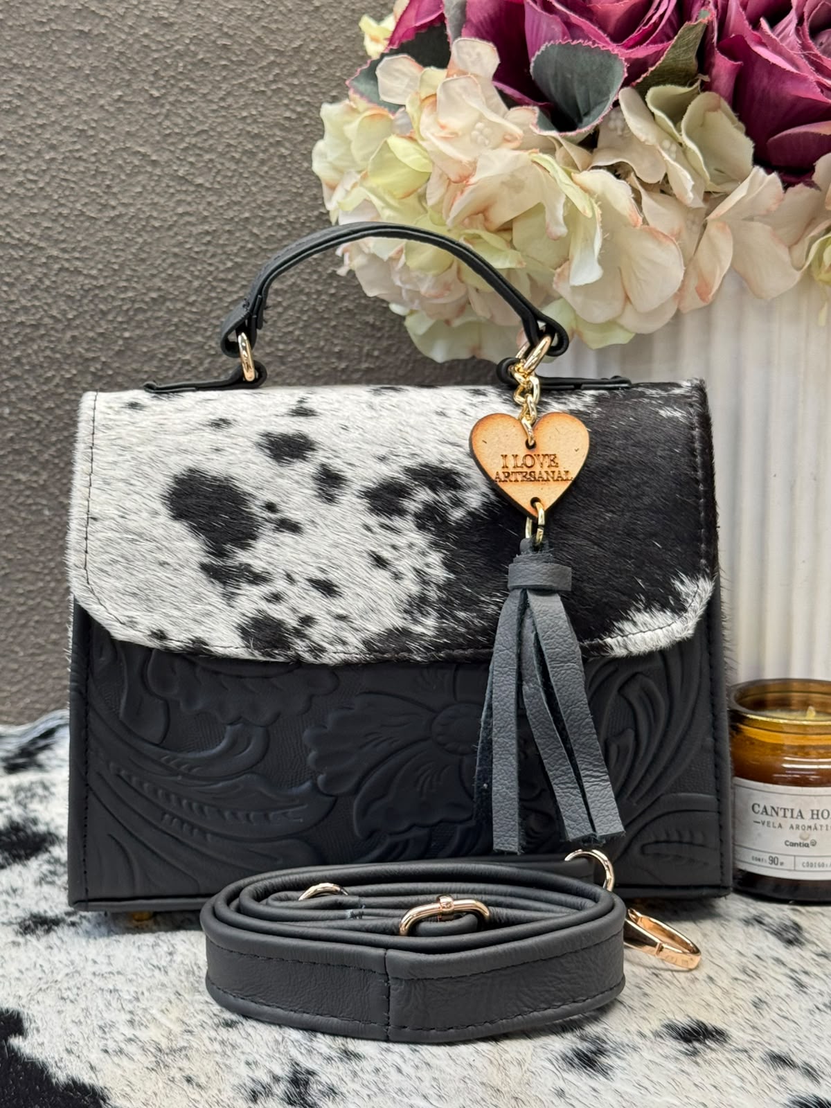 CROSSBODY DELIA PELO NEGRO