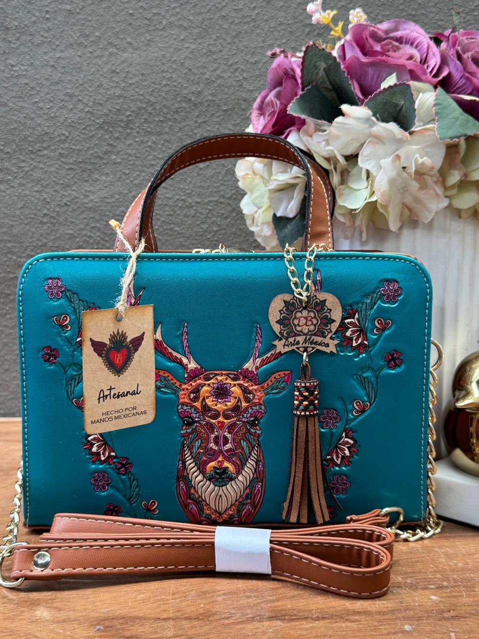 DB CROSSBODY VENADO VERDE ESMERALDA