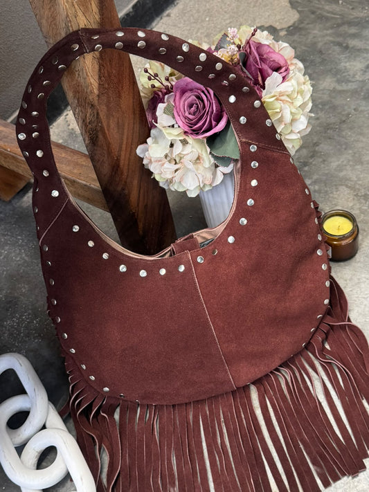 BOLSO MONTANA CHOCOLATE BARBAS