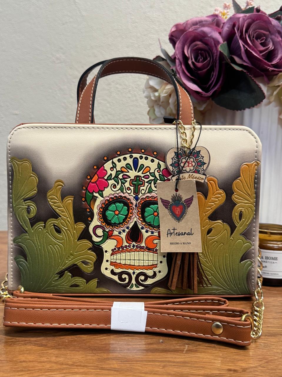 DB CROSSBODY CALAVERA BLANCO