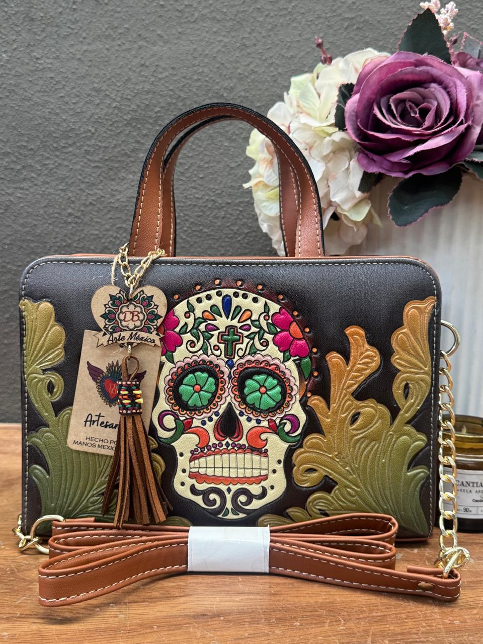 DB CROSSBODY CALAVERA GRIS
