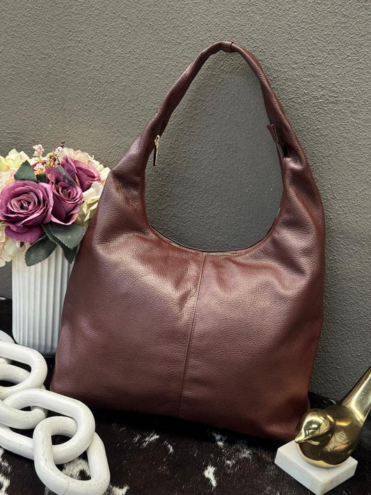 BOLSO 100% PIEL INGLATERRA COLOR CAFE EFECTO