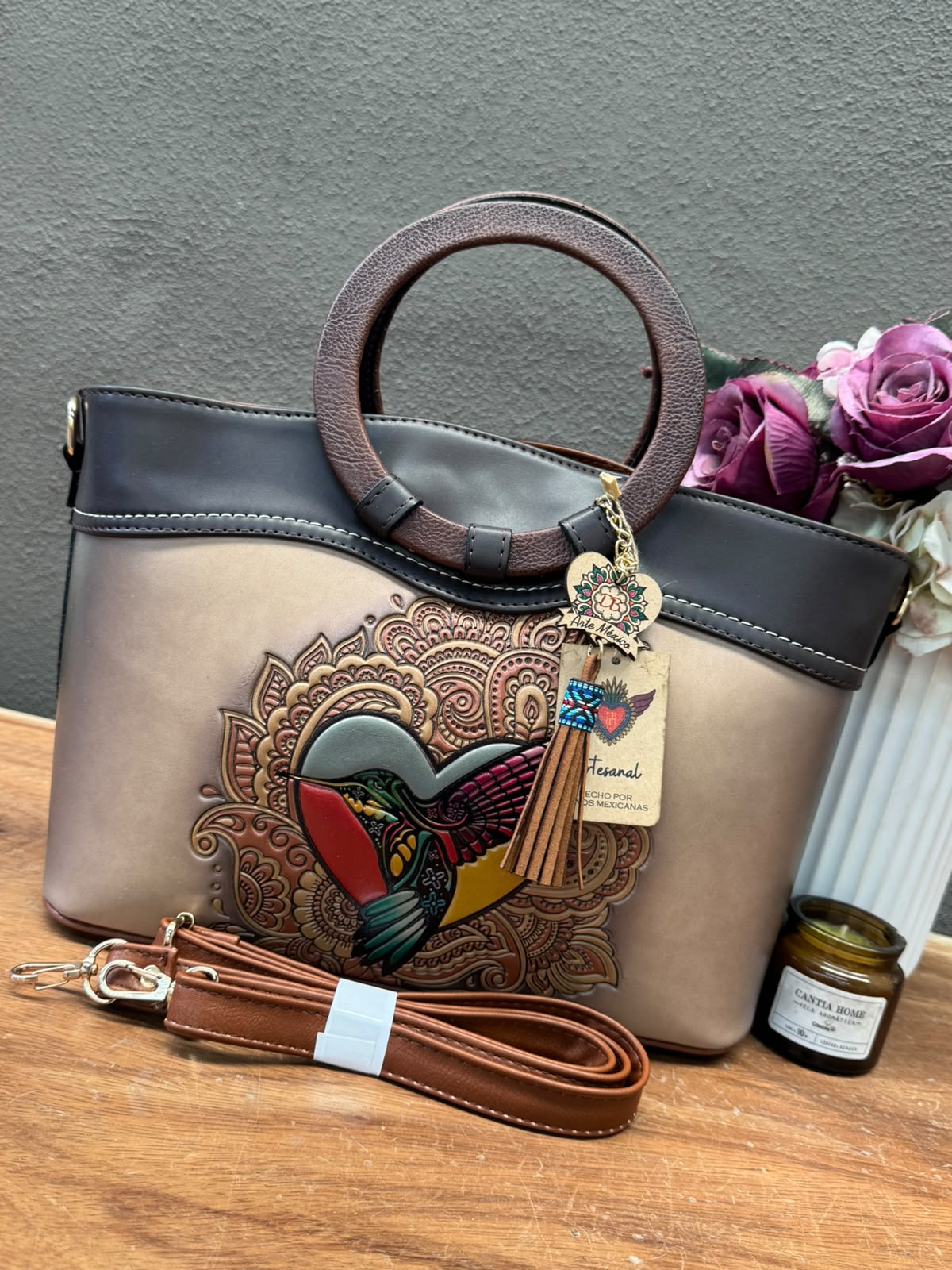DB GDE BOLSA ARO COLIBRI CAPUCHINO