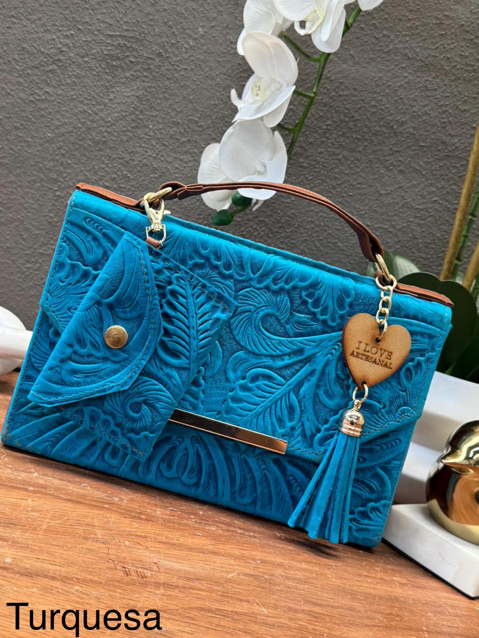 BOLSO KATYA COLOR TURQUESA