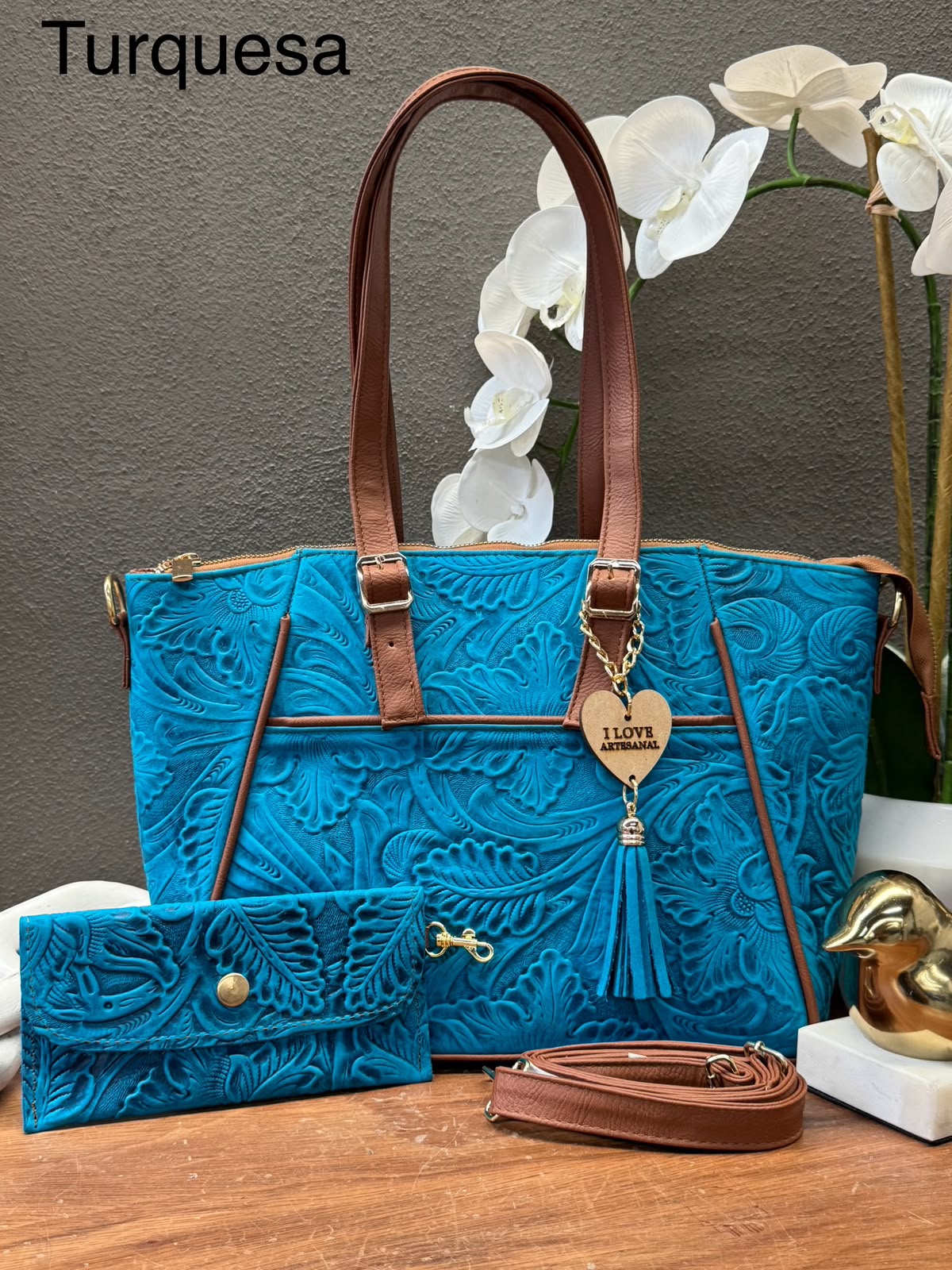 BOLSO BRIANDA COLOR TURQUESA