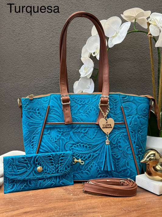 BOLSO BRIANDA COLOR TURQUESA