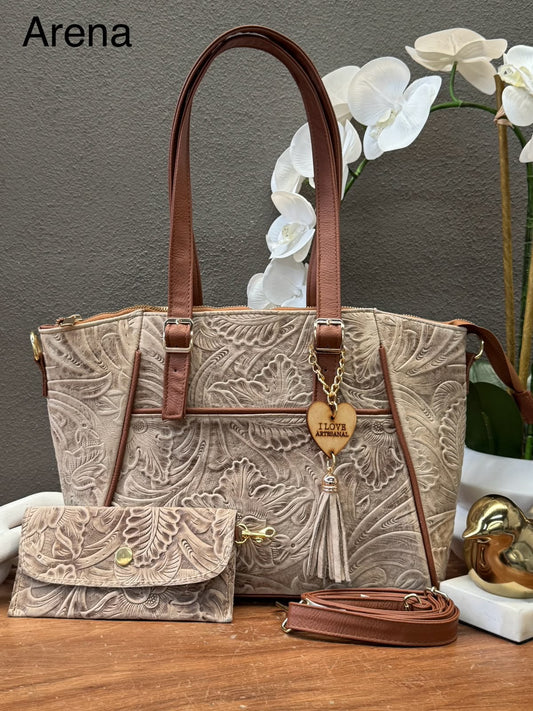 BOLSO BRIANDA COLOR ARENA