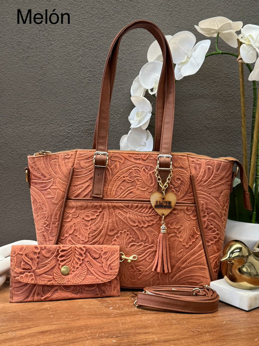 BOLSO BRIANDA COLOR MELON