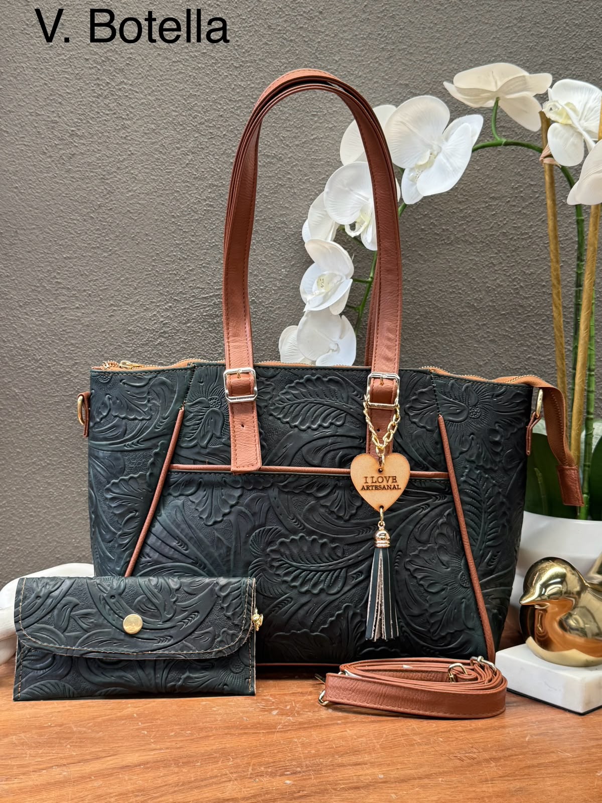 BOLSO BRIANDA COLOR VERDE BOTELLA