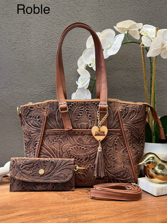 BOLSO BRIANDA COLOR ROBLE