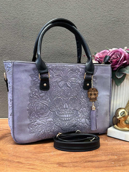 CARTAGENA PIEL CALAVERA COLOR MORADO