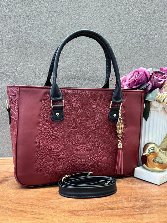 CARTAGENA PIEL CALAVERA COLOR MERLOT